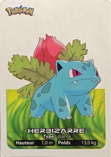 2 Herbizarre Lamincards Pokémon série 1