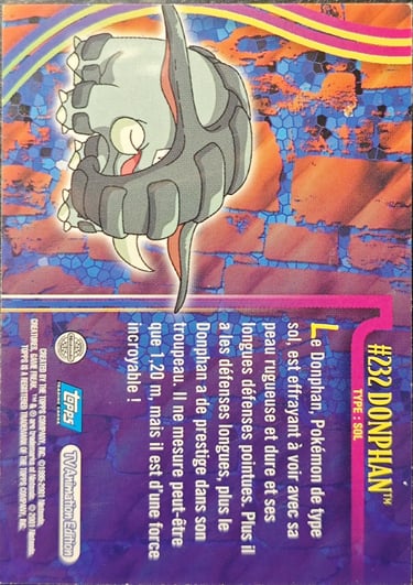 Donphan topps série 3 Jotho