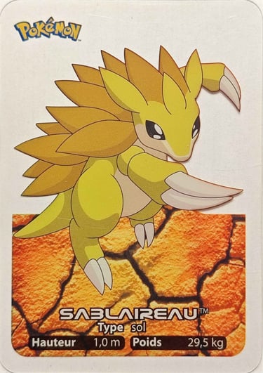 28 Sablaireau Lamincards Pokémon série 1