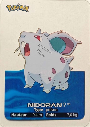 29 Nidoran Lamincards Pokémon série 1
