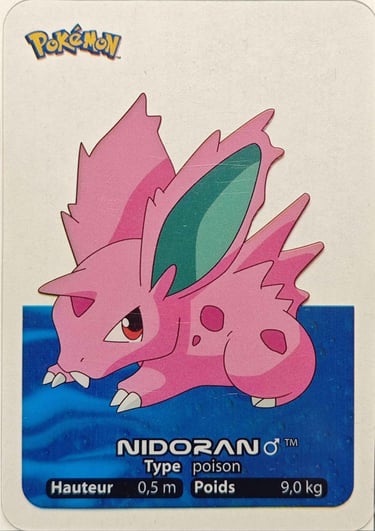 32 Nidoran Lamincards Pokémon série 1