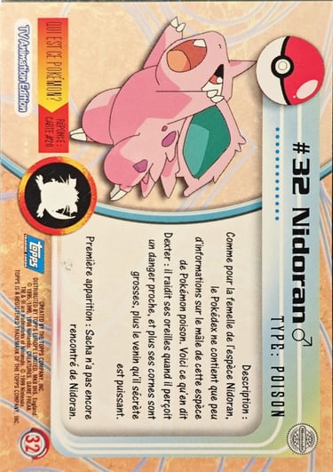Nidoran 32 topps serie 1