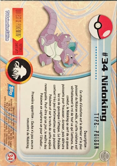 Nidoking topps serie 1