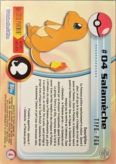 Salameche topps serie 1