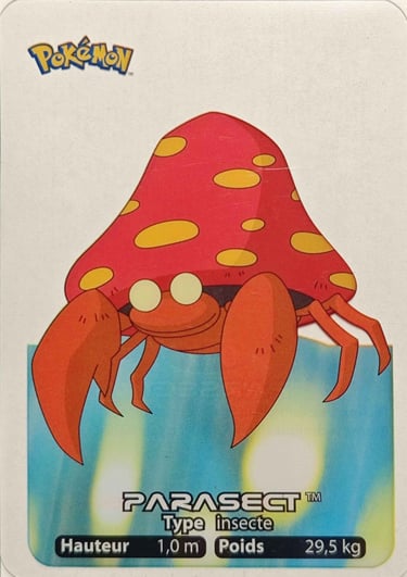 47 Parasect Lamincards Pokémon série 1