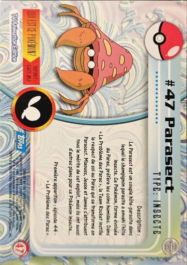 Parasect topps série 1