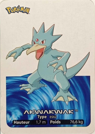 55 Akwakwak Lamincards Pokémon série 1