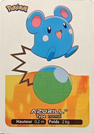 56 Azurill Lamincards Pokémon série 3
