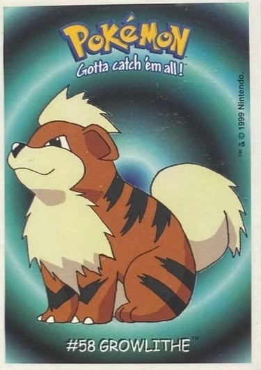 Growlithe Dunkin Boomer 1999