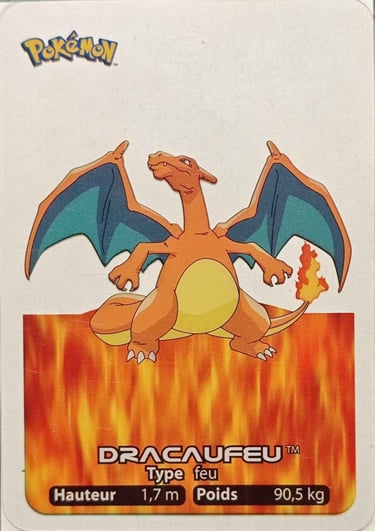 6 Dracaufeu Lamincards Pokémon série 1