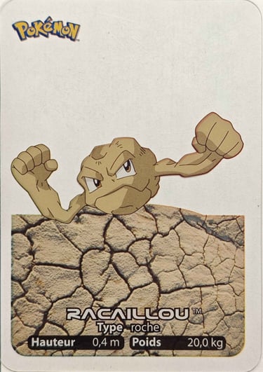 74 Racaillou Lamincards Pokémon série 1