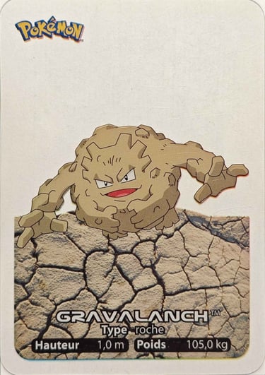 75 Gravalanch Lamincards Pokémon série 1