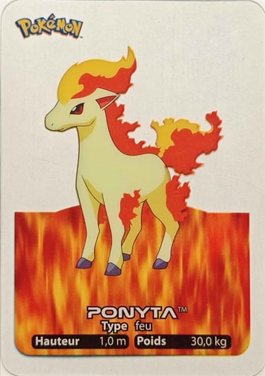 77 Ponyta Lamincards Pokémon série 1