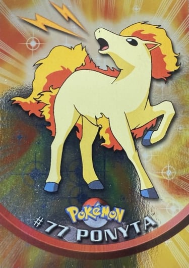 77 Ponyta Topps Pokémon series 2 us silver foil