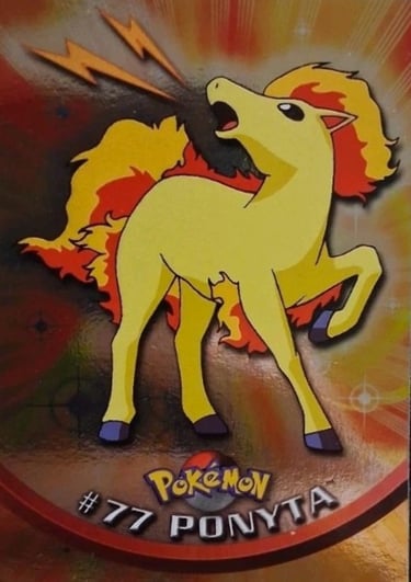 77 Ponyta Topps Pokémon series 2 us smooth foil