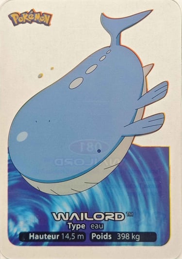 81 Wailord Lamincards Pokémon série 3