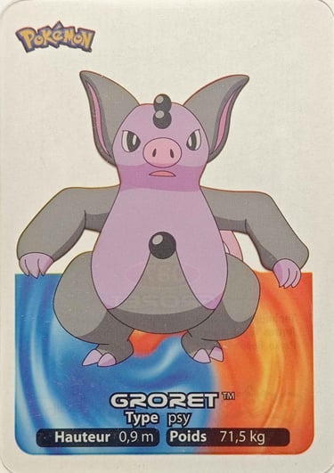 87 Groret Lamincards Pokémon série 3