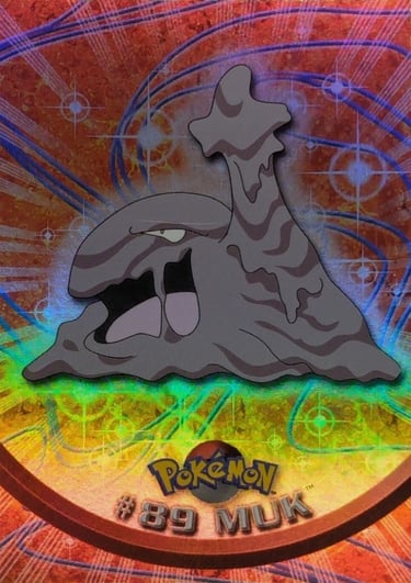 89 Muk Topps Pokémon series 2 US rainbow foil