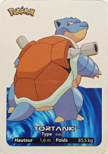9 Tortank Lamincards Pokémon série 1