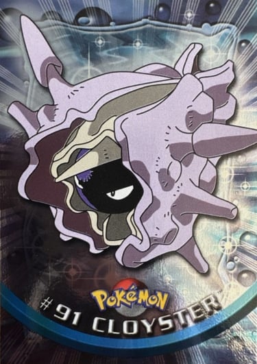 91 Cloyster Topps Pokémon series 2 US silver foil