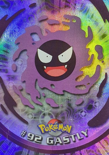 92 Gastly Topps Pokémon series 2 us rainbow foil