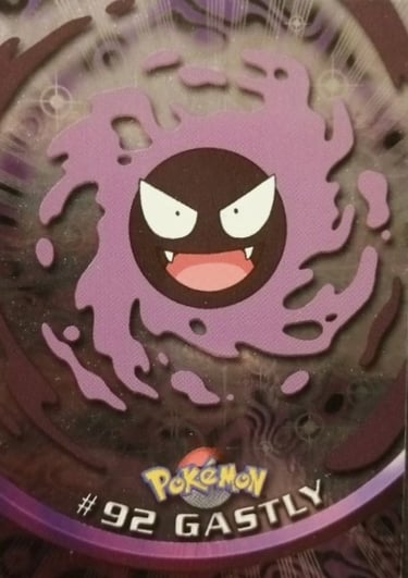 92 Gastly Topps Pokémon series 2 us silver foil