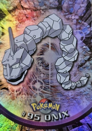 95 Onix Topps Pokémon series 2 US rainbow foil