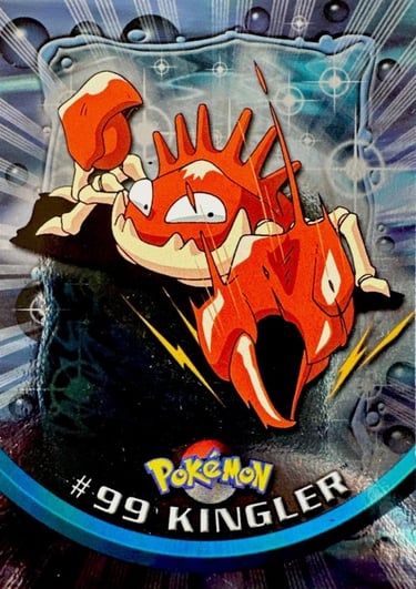 99 Kingler Topps Pokémon series 2 US silver foil