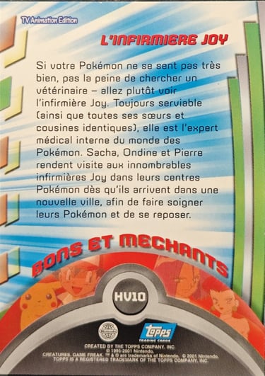 HV10 Infirmière Joy topps série 3 Jotho