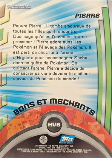 HV5 Pierre topps série 2