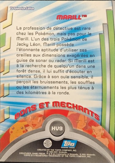 HV9 Marill topps série 3 Jotho