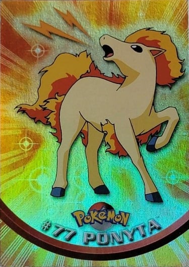 77 Ponyta Topps Pokémon series 2 us Rainbow foil