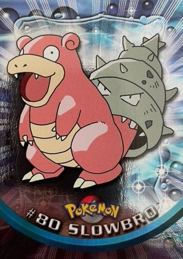 80 Slowpoke Topps Pokémon series 2 US smooth foil