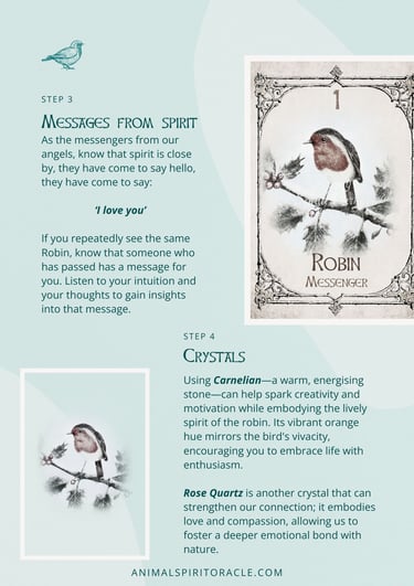 A page from the free robin spirit animal pdf