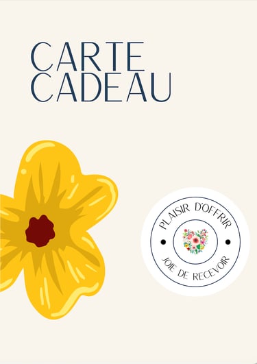 offrir carte cadeau le petit nid de Camille