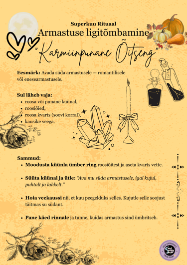Lõikuskuu Rituaal Armastuse Rituaal Soul Sisters Tarot