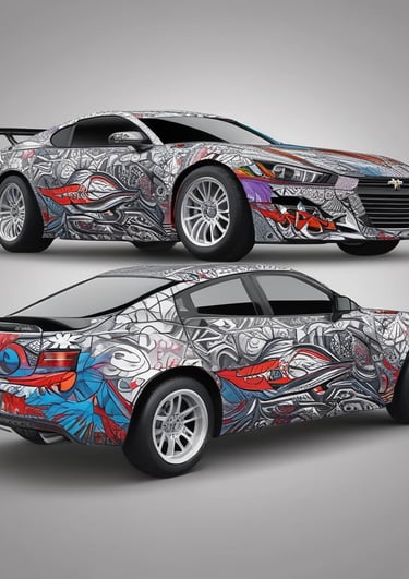 A vibrant display of various custom signs and banners.