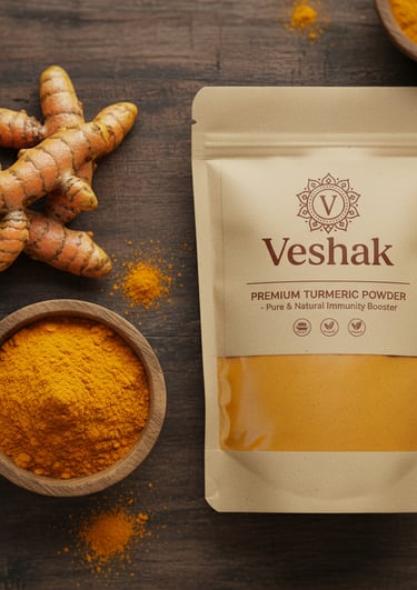 Organic Turmeric Powder Pure Himalayan Spice from Uttarakhand – Veshak