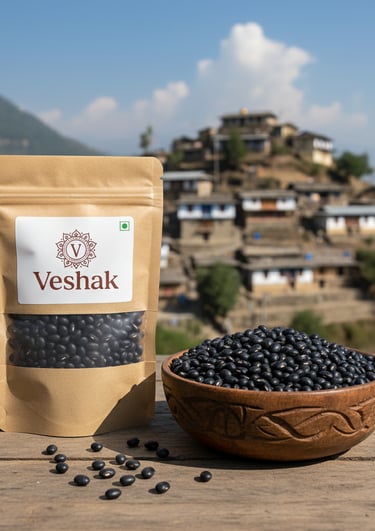 Organic Black Soyabean Bhat Dal from Uttarakhand – Veshak