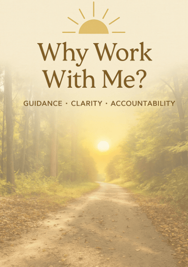 Why Work With Me section for Soothe & Cheery Life Coaching highlighting guidance and accountability.