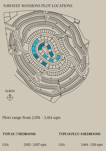 Exclusive 6+ bedroom mansions in Nawayef East island enclave