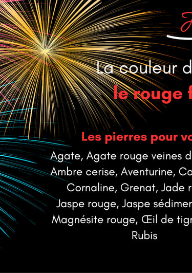 Les pierres rouge foncé de janvier Les Couleurs de Lo