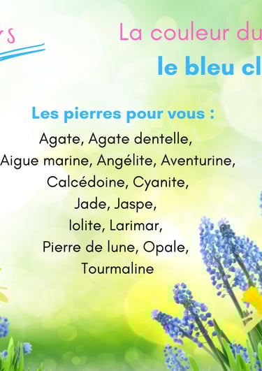 Les pierres bleu clair de mars Les Couleurs de Lo