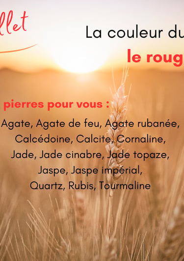 Les pierres rouges de juillet Les Couleurs de Lo