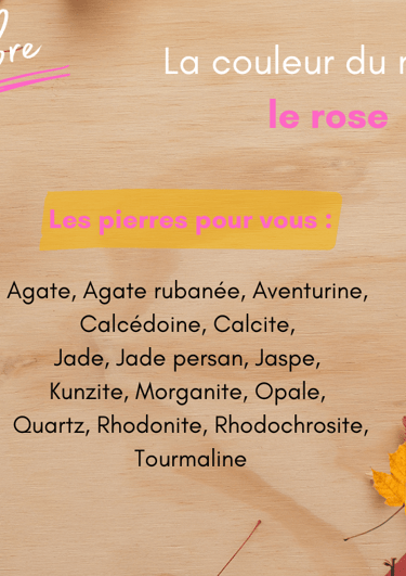Les pierres rose d'octobre Les Couleurs de Lo