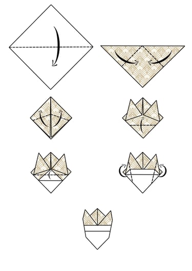 Istruzioni per creare la testa dei tre re Magi di origami con la carta