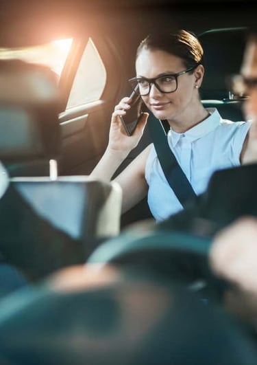 Driver and Executive drving in car