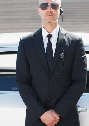 Security Is Next to a car