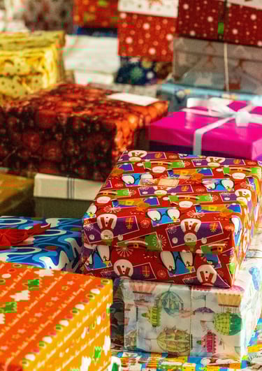 Many Colourful Gift Boxes