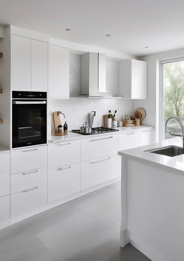 A modern kitchen showcasing various high-quality appliances.